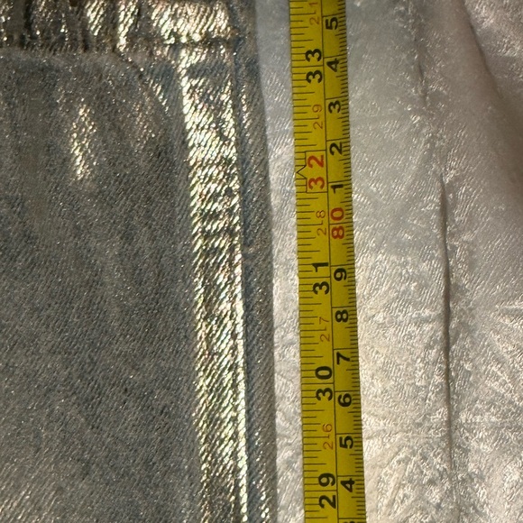 NEW WITH TAGS ZARA METALLIC JEAN SLIVER - Picture 6 of 9